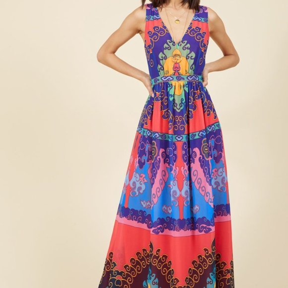 ModCloth Muster the Length Maxi Dress in Indigo S - Picture 2 of 16